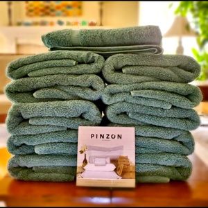 PINZON Organic Cotton Bath Towel, Spa Blue
